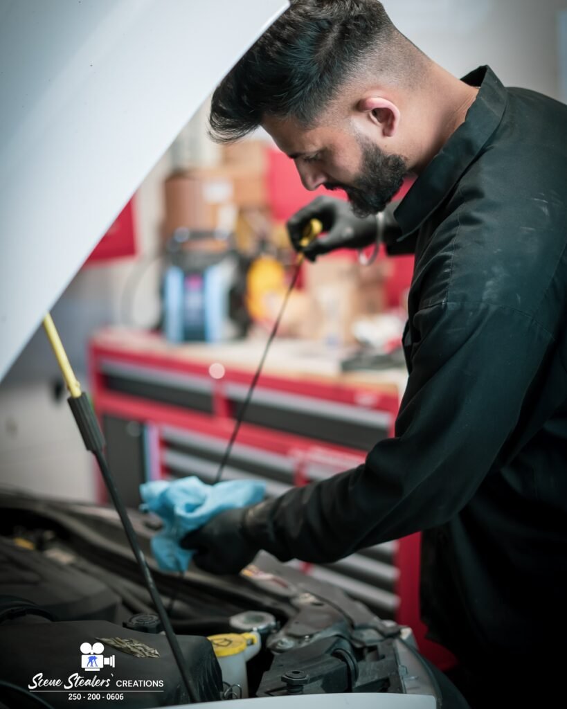 WMK Auto Repair mechanic shop photo shoot